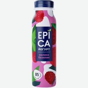 Йогурт питьевой Epica малина и базилик 2.5% 260г
