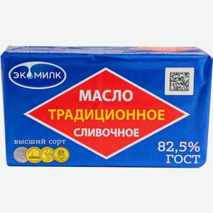 Масло сливочное Экомилк Традиционное 82.5% 180г