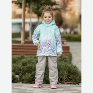 Куртка (комплект) для девочки  Тина  Batik р.98 ц.мятный принт арт.409-22в-98-56-2-01