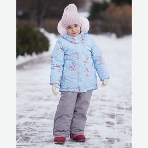 комплект (куртка+полукомбинезон) для девочки зимний  Нюша  batik р.92 цв.голубой арт.215-20з