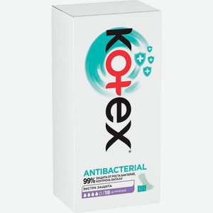 Прокладки Kotex Antibacterial 18 шт ежедневные длинные