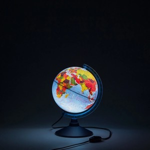 Глобус 210 мм Земли физико-политический с подсветкой Ке012100181