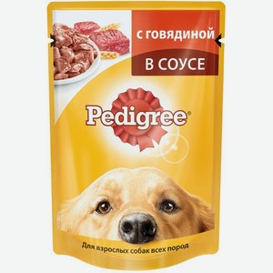 Корм влажный Pedigree для собак всех пород с говядиной в соусе