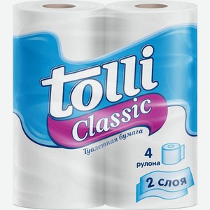 Туалетная бумага Tolli Classic 2 слоя 4шт.