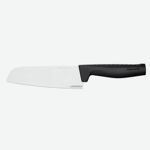 Нож кухонный Fiskars Hard Edge, сантоку, 161мм, заточка прямая, стальной, черный [1051761]