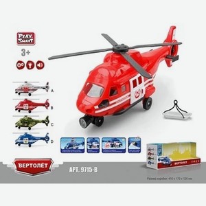 Модель вертолета Play Smart  Пожарная служба  со световыми и звуковыми эффектами арт.9715b