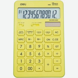 Калькулятор Deli Touch, EM01551, 12-разрядный, желтый