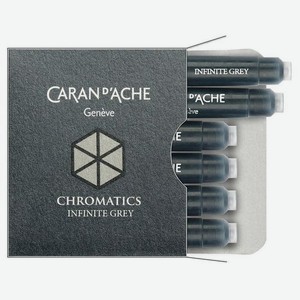 Картридж Carandache Chromatics (8021.005) Infinite grey чернила для ручек перьевых (6шт)