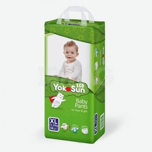 Детские подгузники-трусики YokoSun Eco размер XL (12-20 кг), 38 шт. арт.4602009725319