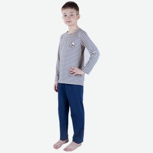 Пижама для мальчика Anisse р.104/110 AA11 цв.синяя полоска/синий AA7 арт.AN6490-4-5