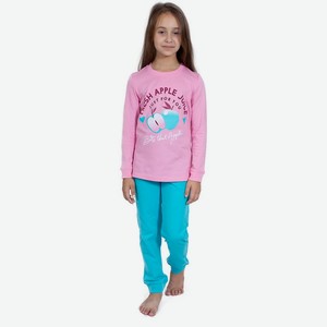 Пижама для девочки BASIA р.122 цв.циан+розовый арт.К1777-7175