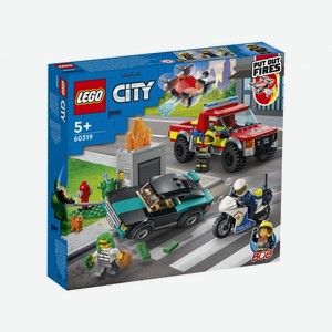 Конструктор LEGO City 60319 Лего Город  Пожарная бригада и полицейская погоня 