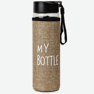 Бутылка для воды, в чехле My bottle, 400 мл, бежевый УД-6408