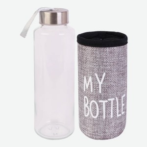 Бутылка для воды, в чехле My bottle, 400 мл, серый УД-6410