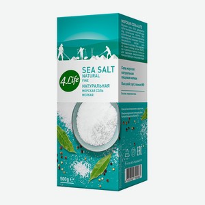 Соль 4LIFE морская натуральная мелкая 500г