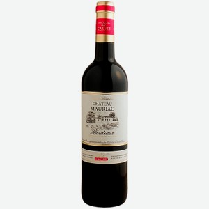 Вино Calvet Chateau Mauriac Бордо, красное сухое, 0,75 л, Франция