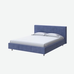 Мягкая Кровать Novo (Ткань: Велюр Casa Сапфировый) 160x200