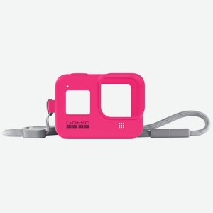 Силиконовый чехол с ремешком GoPro Sleeve + Lanyard Neon Pink (ACSST-011)
