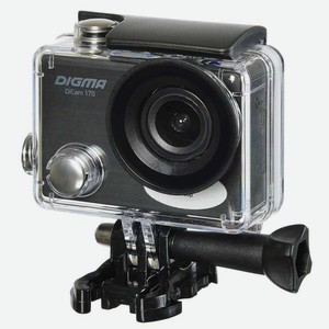 Видеокамера экшн Digma DiCam 170 черная