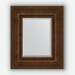 Зеркало с фацетом в багетной раме Evoform состаренная бронза с орнаментом 120 мм 52х62 см