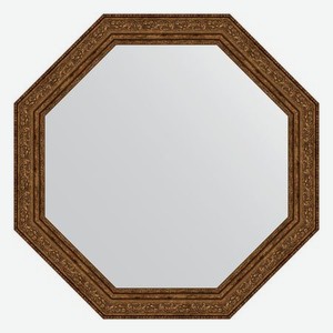 Зеркало в багетной раме Evoform виньетка состаренная бронза 56 мм 55x55 см