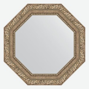 Зеркало в багетной раме Evoform виньетка античное серебро 85 мм 60x60 см