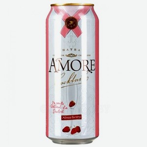 Напиток слабоалкогольный Amore Cocktail Strawbery, 0.45 л