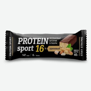 Батончик протеиновый Effort Sport в шоколадной глазури; ореховый 40гр