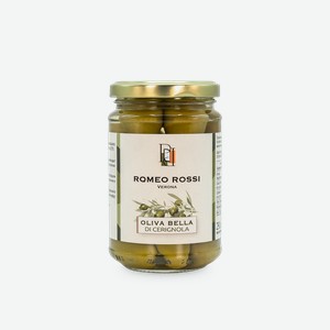 Оливки ROMEO ROSSI BELLA DI CERIGNOLA зелёные 290гр ст/б Италия