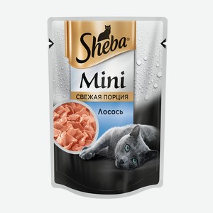 Влажный корм для кошек Sheba Mini Свежая порция, с лососем, 0,05 кг