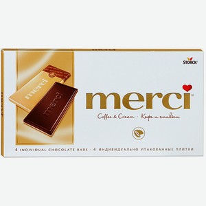 Шоколад кофе с молоком MERCI, 0,1 кг