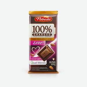 Шоколад темный с миндалем Чаржед Лав 0,1 кг