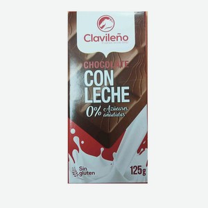 Молочный шоколад без сахара Chocolates Clavileno Испания 0,125 кг