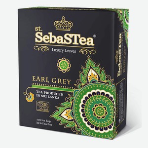 Чай черный с ар.бергамота Earl Gray 100пак 0,15 кг SebaStea Шри-Ланка