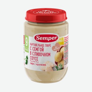 Пюре Картофельное с семгой в сливочном соусе Semper, 0,19 кг