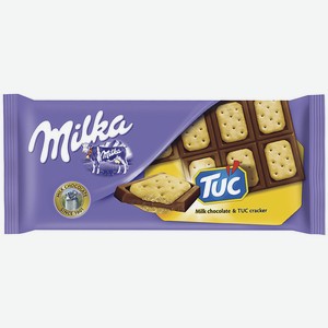Шоколад молочный с соленым крекером Milka, 0,087 кг