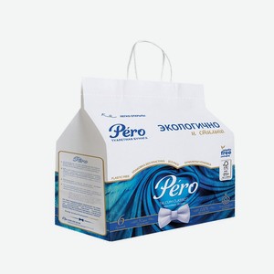 Туалетная бумага PERO в бумажном пакете 6 рулонов 3 слоя, 0,445 кг