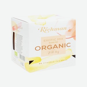 Чай черный с ароматом манго, соусепа 0,04 кг Richman