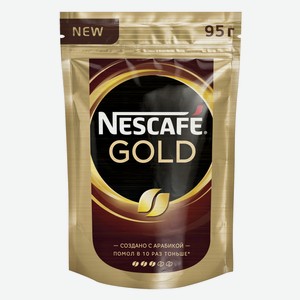 Кофе растворимый с добавлением молотого Nescafe Gold, 0,095 кг