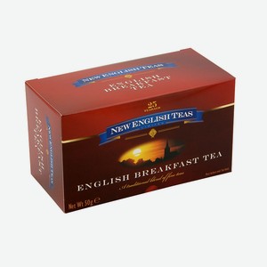 Чай English breakfast tea черный в пакетиках New English tea, 0,05 кг