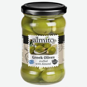Оливки греческие с миндалем Almi, 0,32 кг