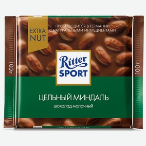 Шоколад молочный с цельным миндалем Extra Ritter Sport, 0,1 кг