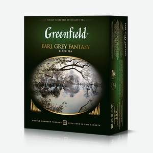 Чай черный Эрл Грей Фентези 100 пакетиков Greenfield, 0,2 кг