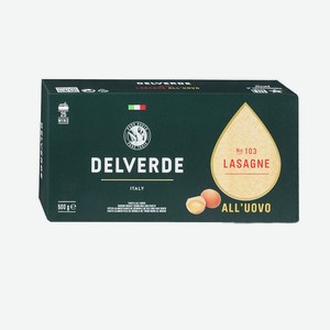 Макароны №103 Лазанье яичные 0,5 кг Delverde