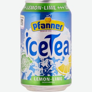 Напиток Чай негаз Пфаннер лимон лайм Херман Пфаннер ж/б, 0,33 л