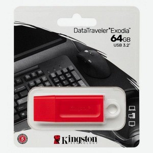 Флеш-диск Kingston 64GB DataTraveler Exodia Red KC-U2G64-7GR