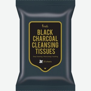 Салфетки Prreti Black Charcoal Tissues с чёрным углем 20шт