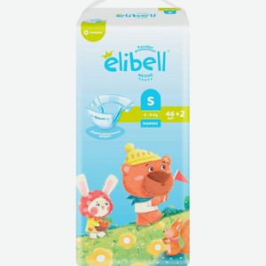 Подгузники для детей Elibell Active S 4-8кг 48шт