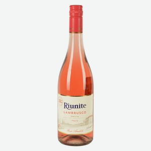 Игристое вино Riunite Lambrusco Rose розовое полусладкое Италия, 0,75 л
