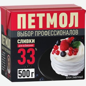 Сливки для взбивания Петмол 33% в магазине Пятёрочка - цена, где купить ...
